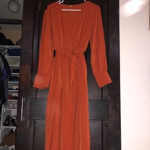 Rust Long Sleeve Maxi Size Medium